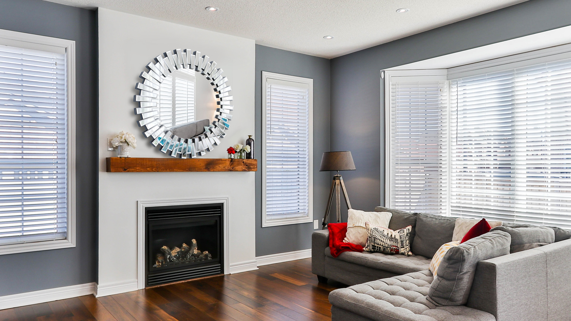 Chende Round Mirrors for Wall, 32'' Large Decorative Mirror with